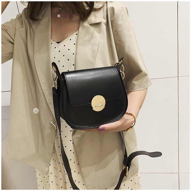 Crossbody fashion texture saddle bag