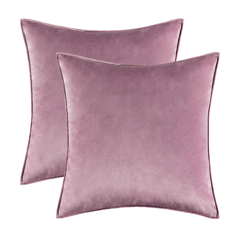 Covered velvet pillow cover