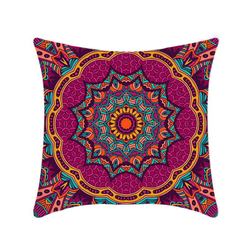 Retro Style Mandala Pillow Cover