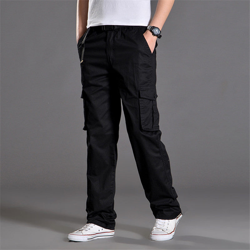 Men's Outdoor Work Clothes-pocket Straight Casual Trousers