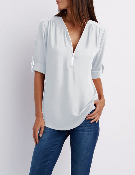 The Capri Luxe Effortless Chiffon Blouse