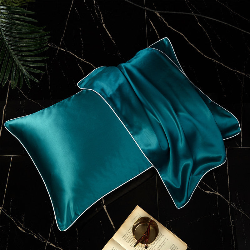 Silk Satin Pillow and Pillow Towel Cover - Single-Sided Solid Colo Silk