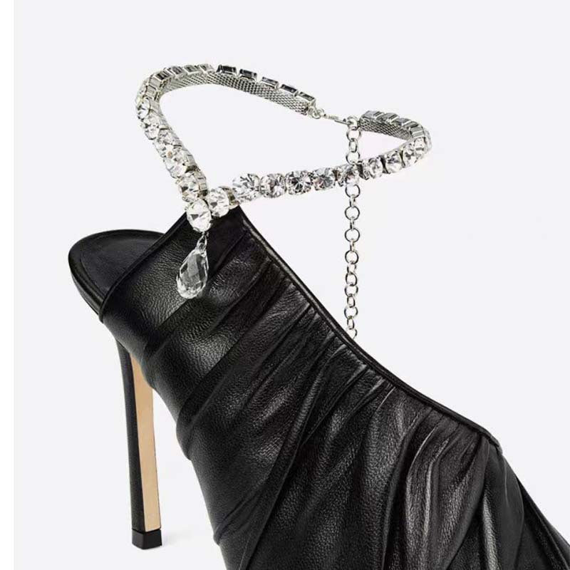 Pointed Toe Dignified Rhinestone High Heels