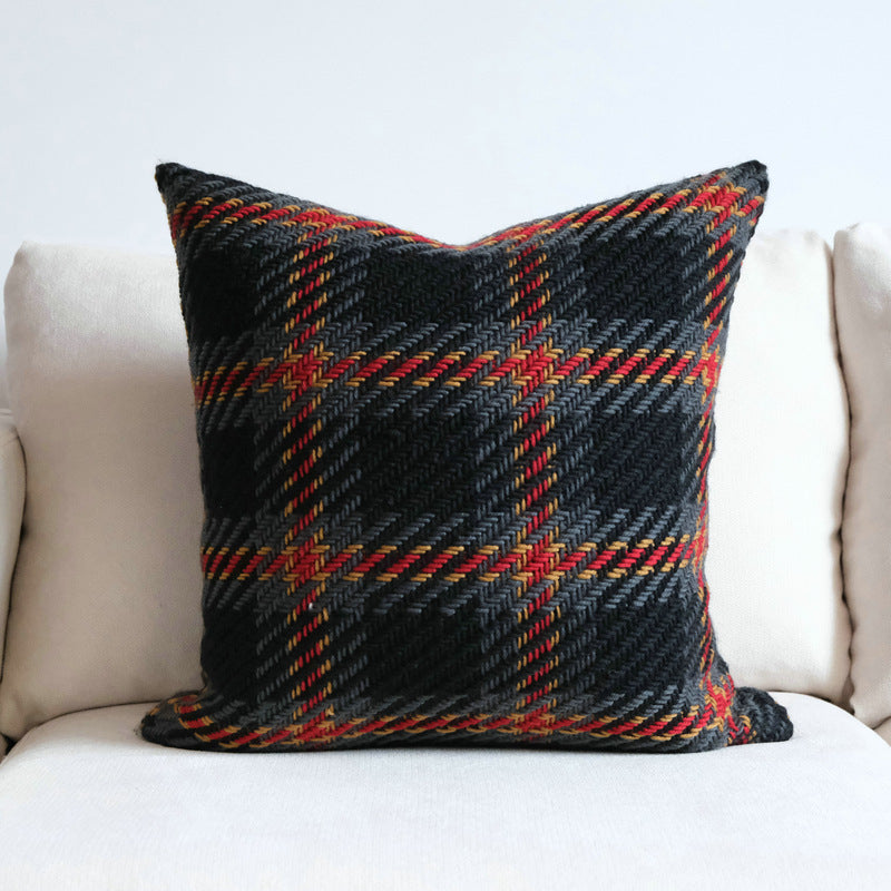 Plaid Wool Pillow Cover