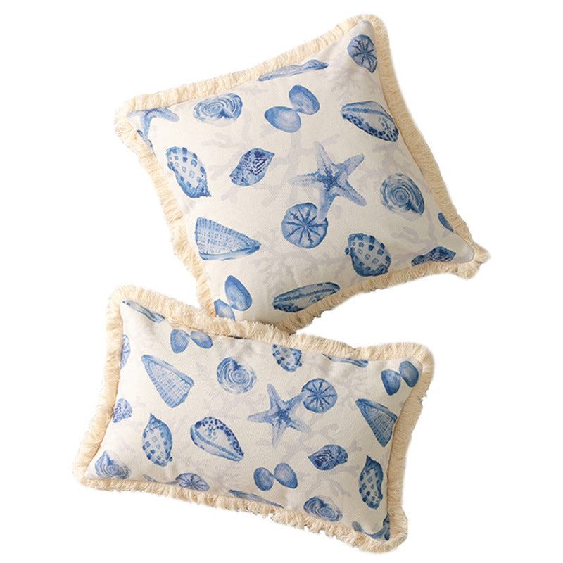 Cotton And Linen Printed Pillow Cover