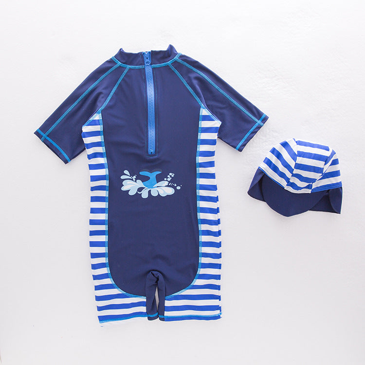 Cartoon Whale Style Children's Swimsuit