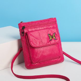 All-match embroidered crossbody bag