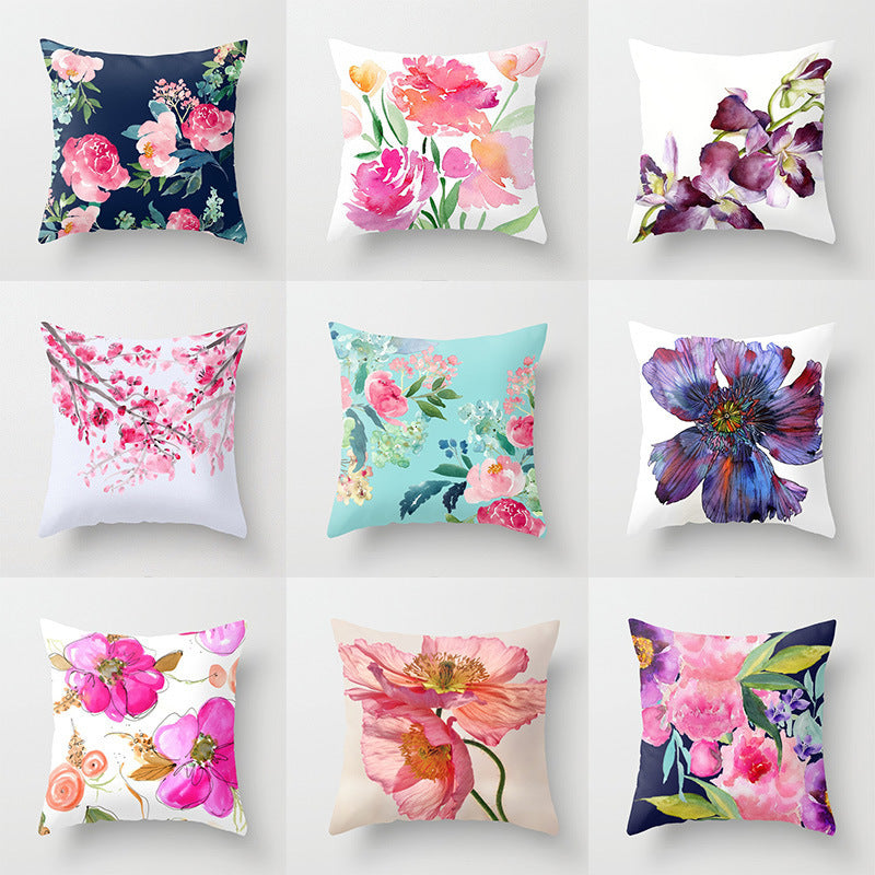 Fashion Simple Flower Pillow Cover