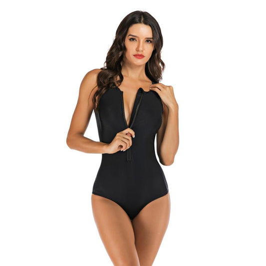 The Capri Luxe Zip Sculpt One-Piece
