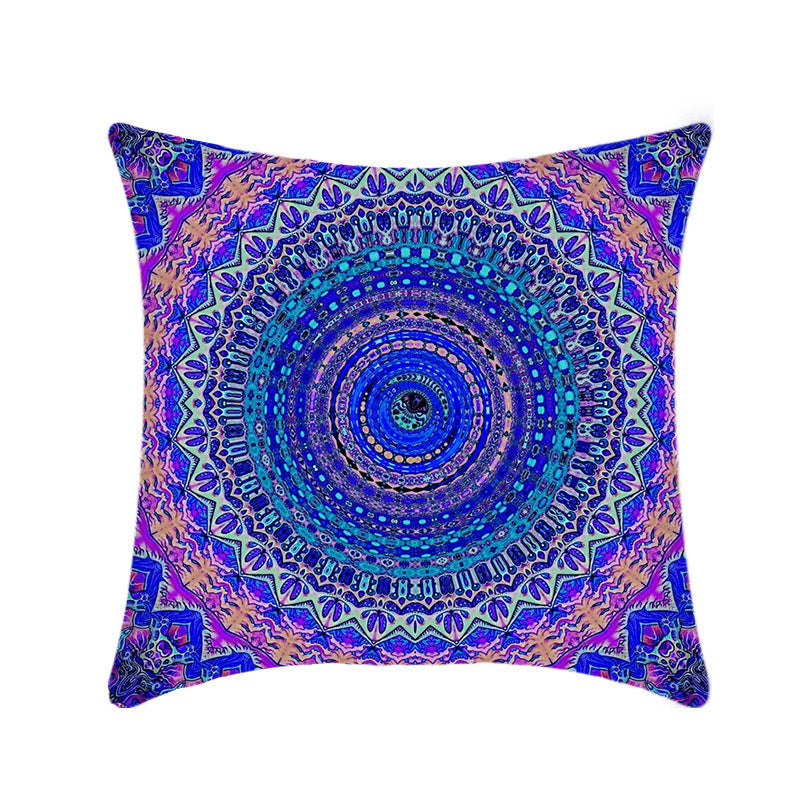 Retro Style Mandala Pillow Cover