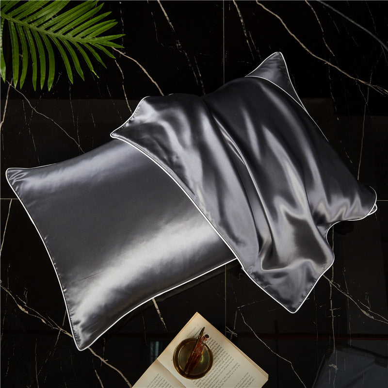 Silk Satin Pillow and Pillow Towel Cover - Single-Sided Solid Colo Silk