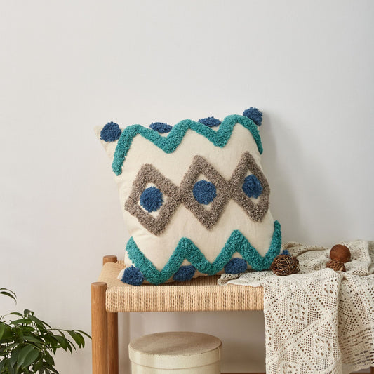 Tufted tassel retro style pillow cover