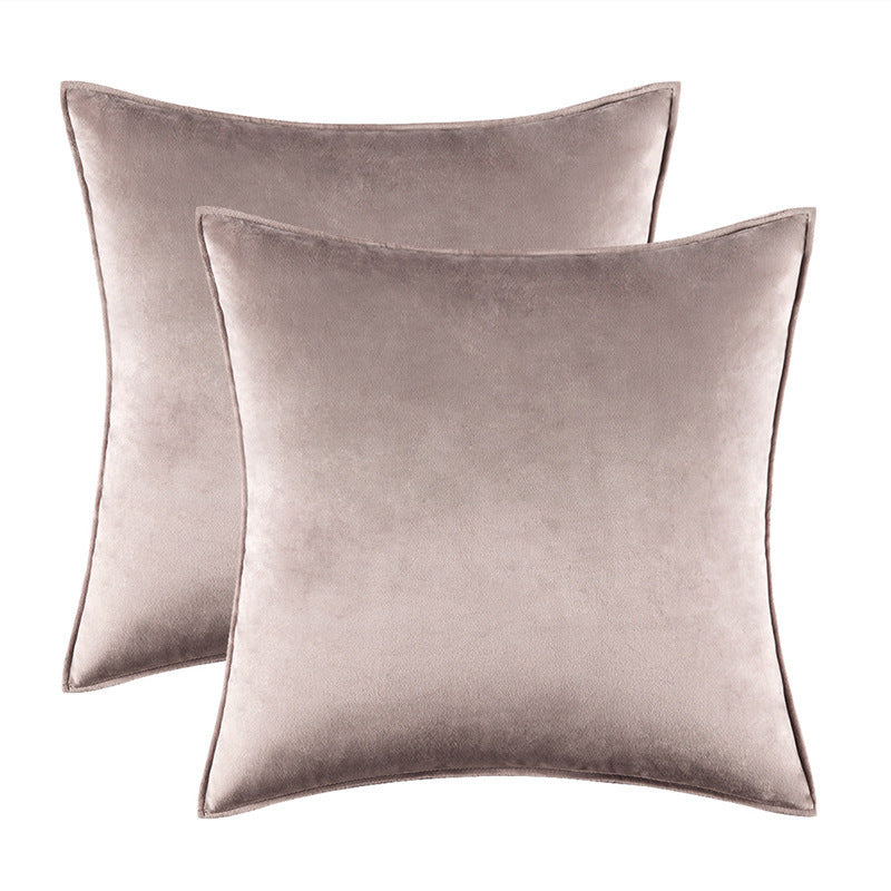 Covered velvet pillow cover