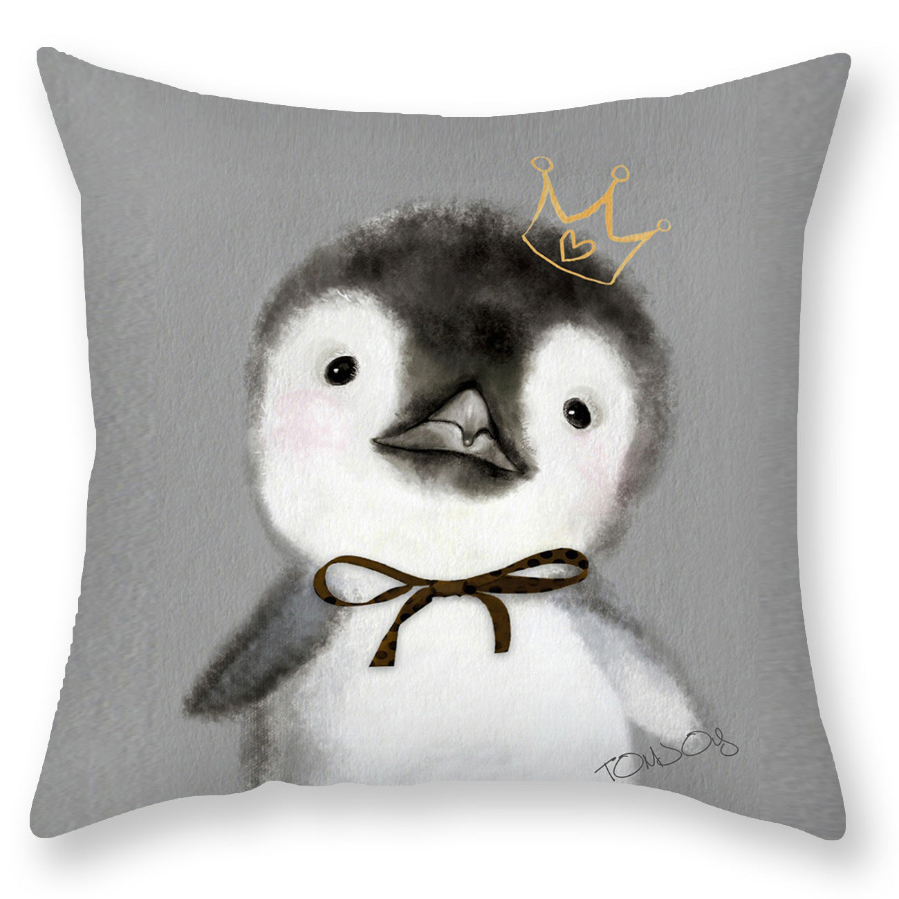 Cute Penguin! Throw Pillow Cover