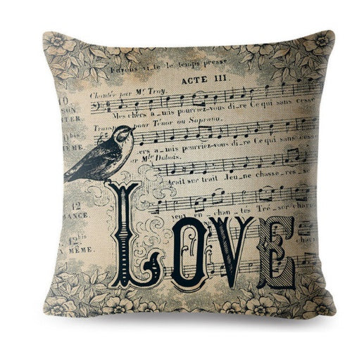 Antique Retro Look Pillow Cover