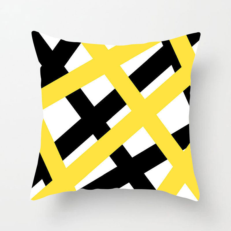 Yellow Daisy Flower Pillow Cover