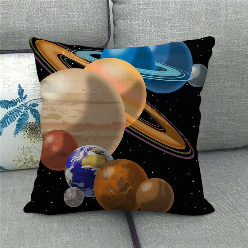 Interstellar Universe Scenery Linen Pillow Cover