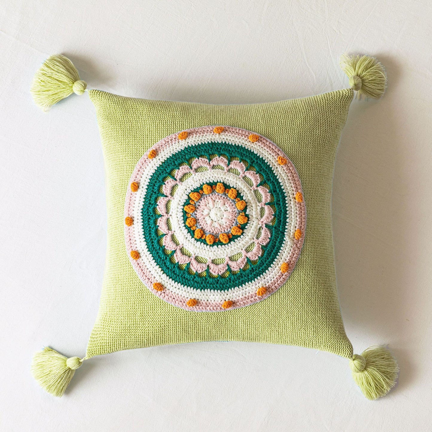 Tassel Knitted Pillow Cover