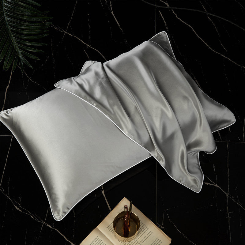 Silk Satin Pillow and Pillow Towel Cover - Single-Sided Solid Colo Silk