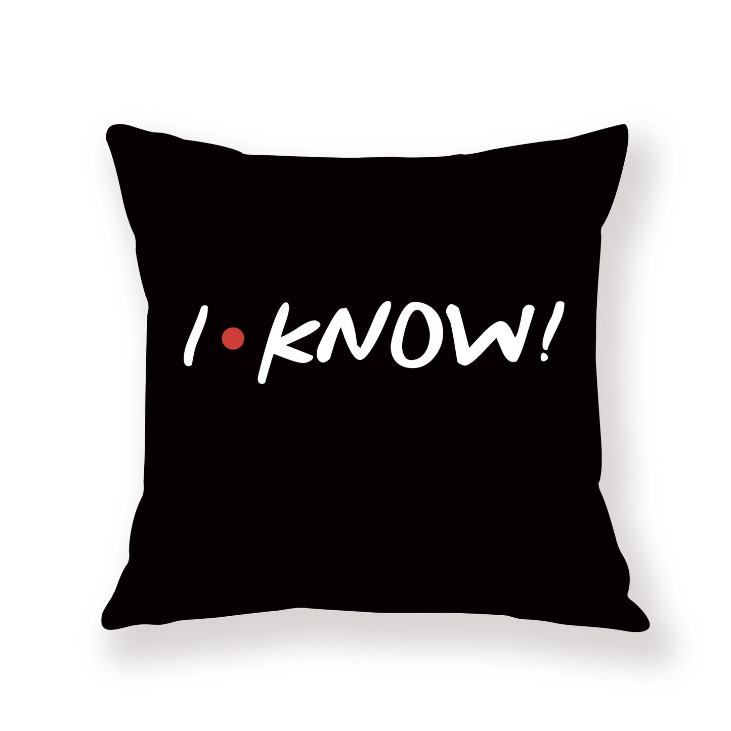 Black English Letter Pillow Cover Text