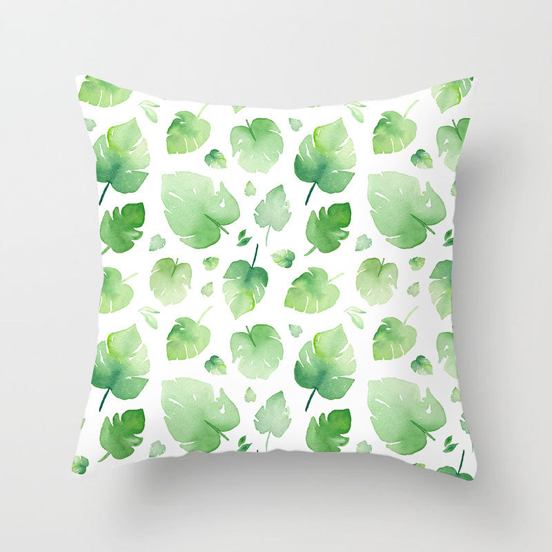 Blue And Green Printed Pillow Cover