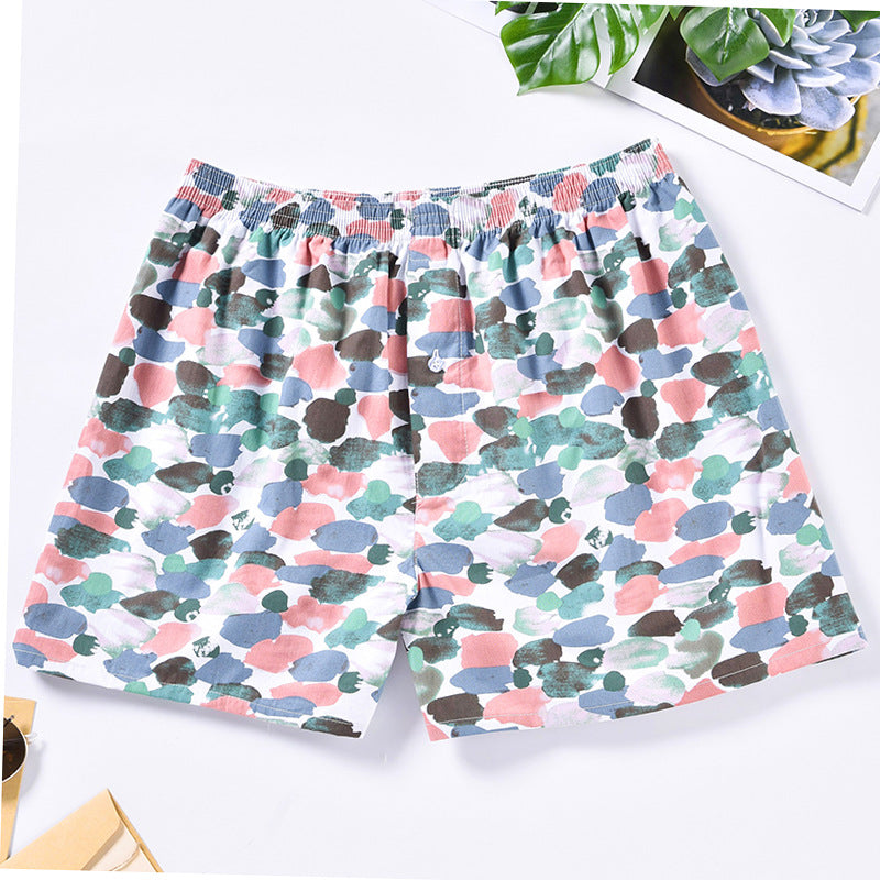 Casual Fashion Home Shorts Loose Breathable Woven Arrow Pants