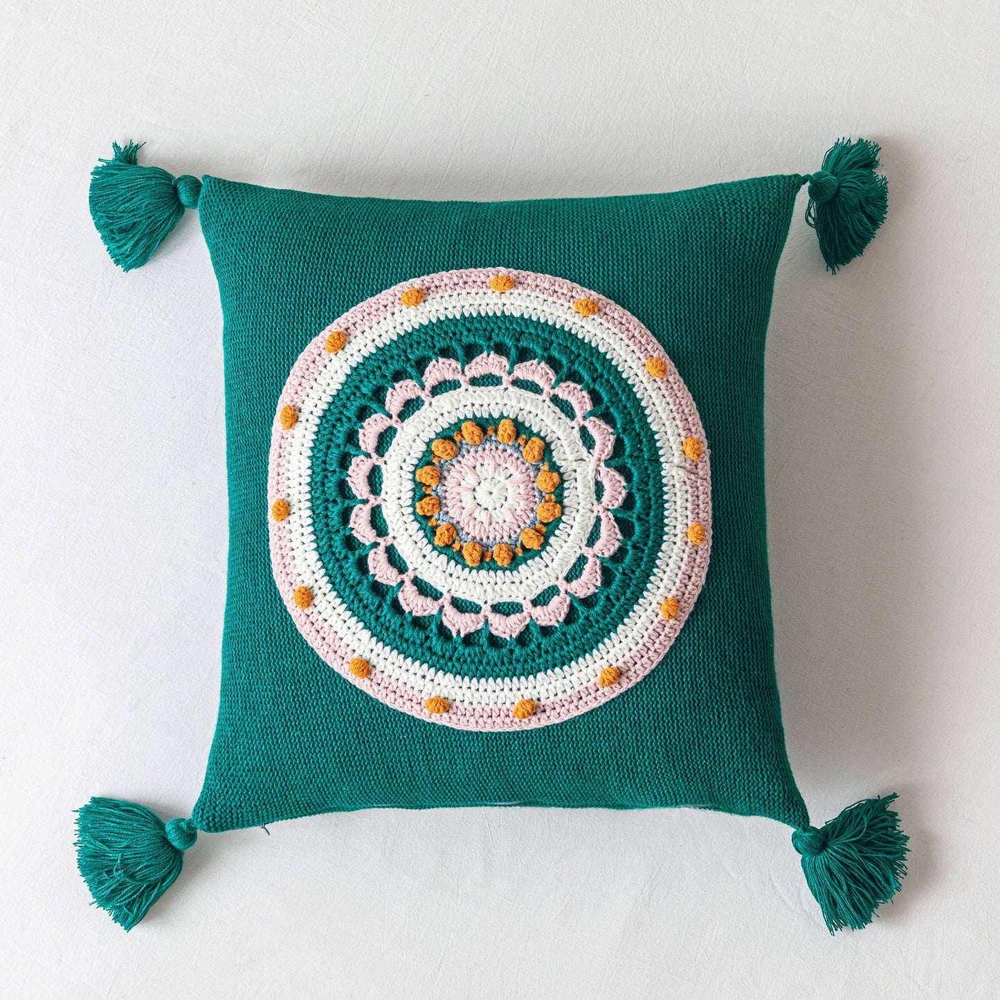 Tassel Knitted Pillow Cover