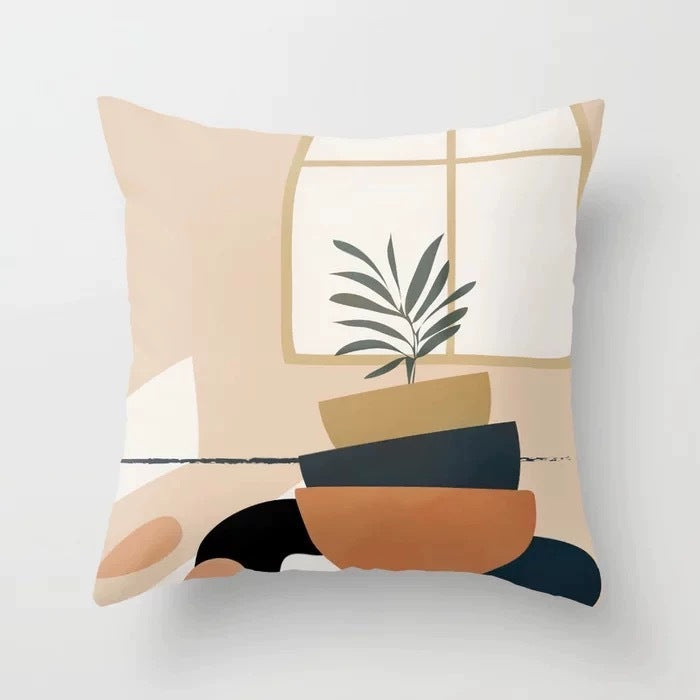 Abstract geometric pillowcase