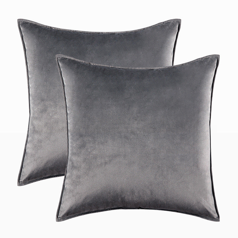 Covered velvet pillow cover