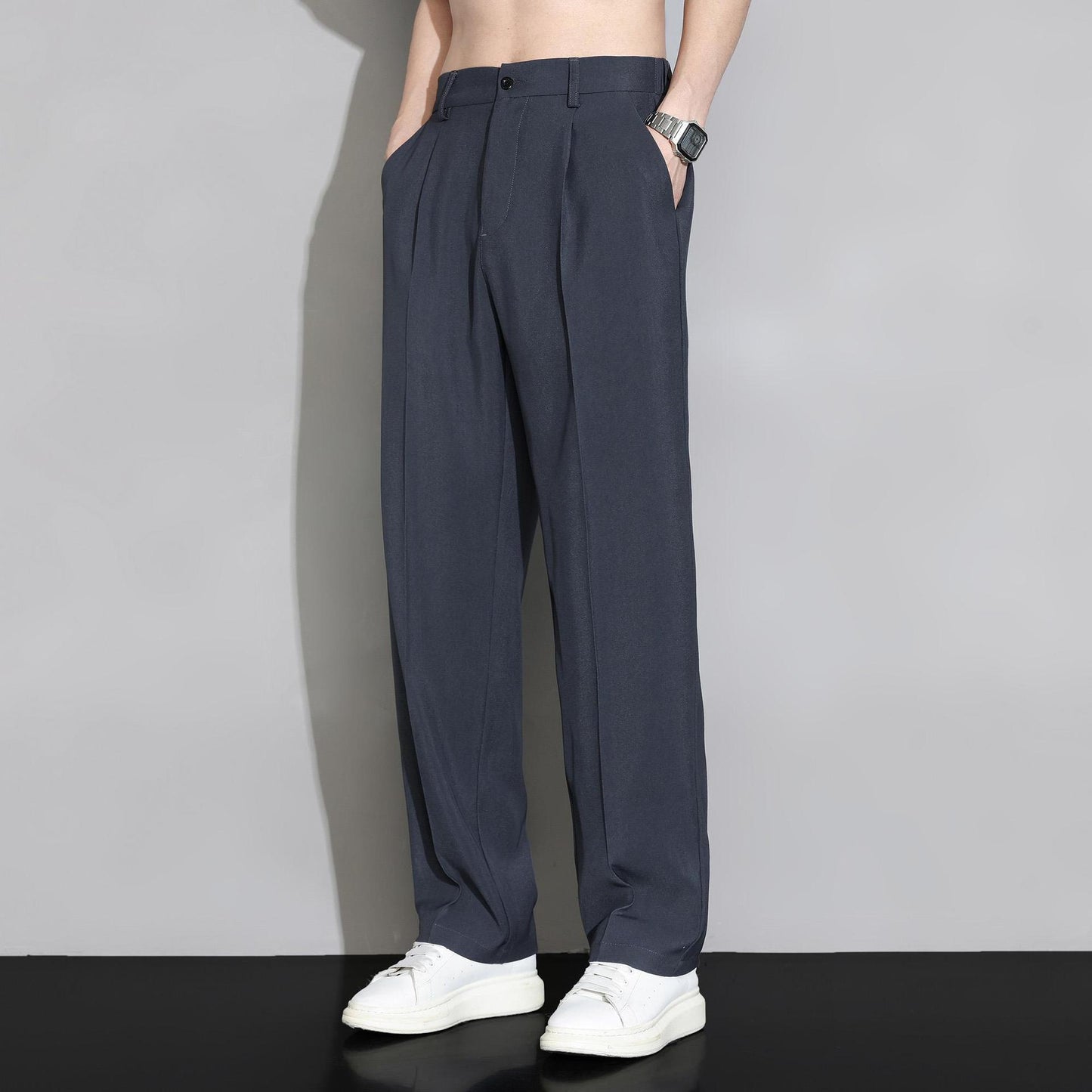 Straight Loose Casual Trousers Advanced Sense Draping Effect Suit Pants