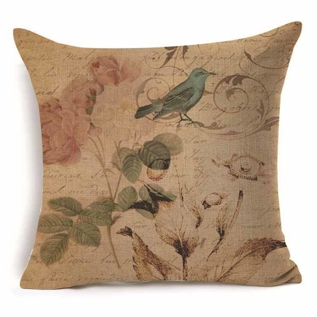 Cotton Branch with Pattern Pillow Cover