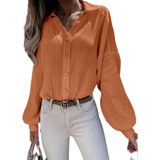 The Riviera Luxe Lantern Sleeve Blouse