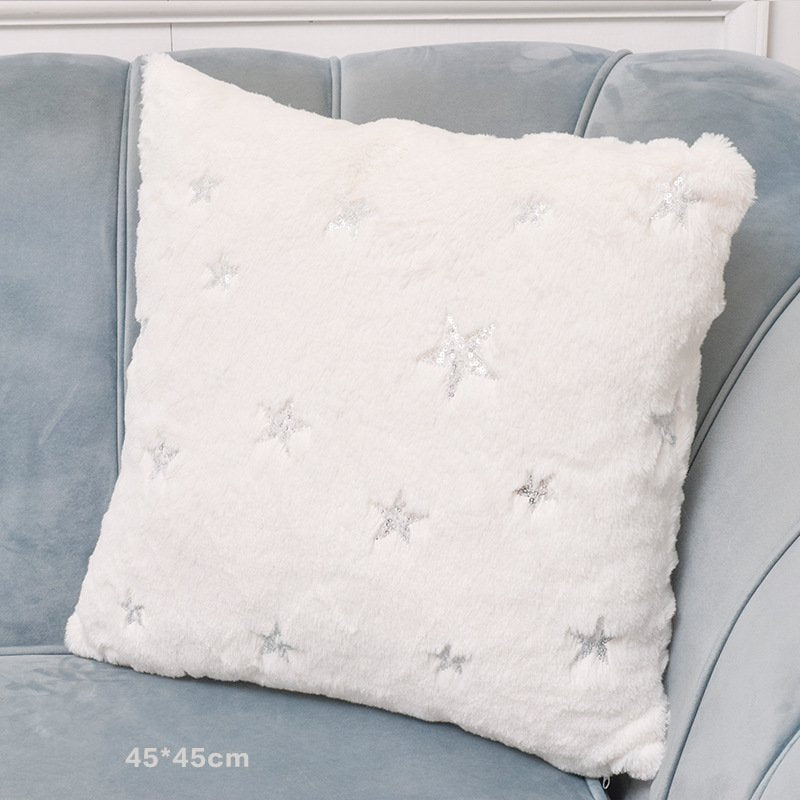 Snowflake and Star Pillow Cover