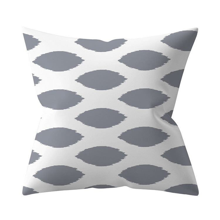 Gray Geometric Pillow Cover