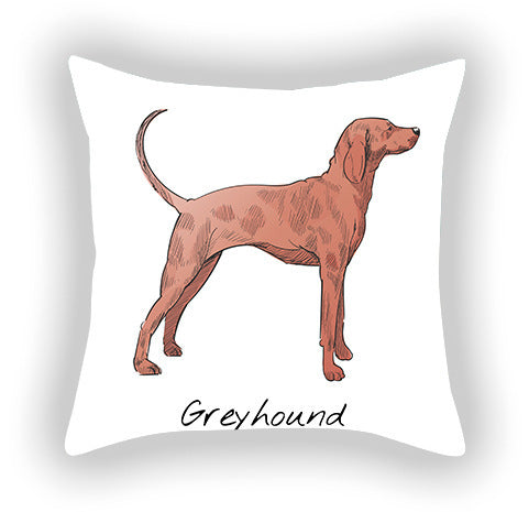 Doggies!  Printed Pillow Cover Short Plush - Cotton and Linen