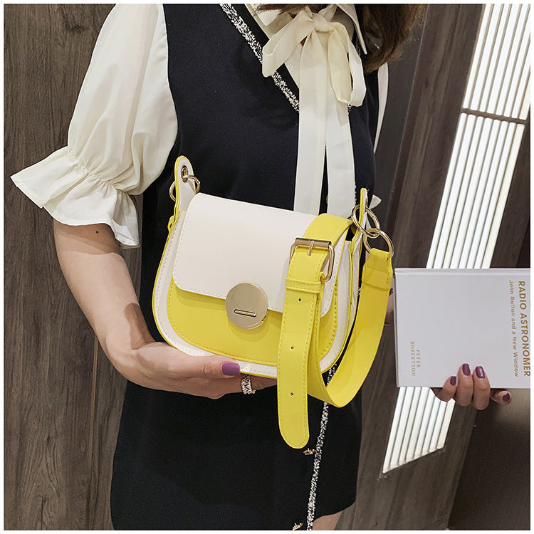 Crossbody fashion texture saddle bag