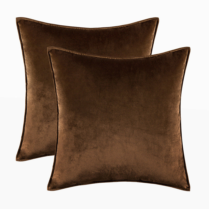 Covered velvet pillow cover