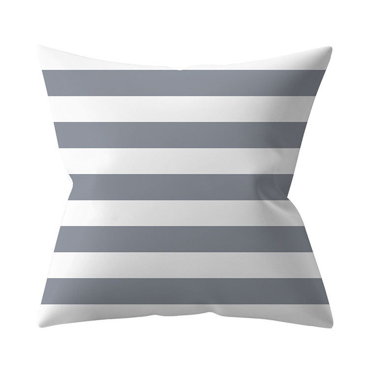 Gray Geometric Pillow Cover