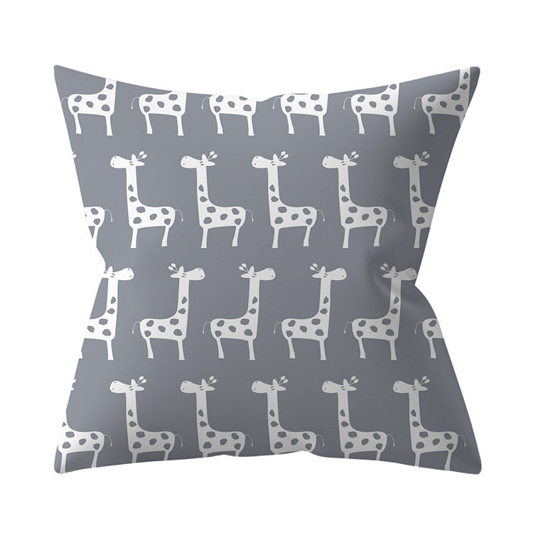 Gray Geometric Pillow Cover