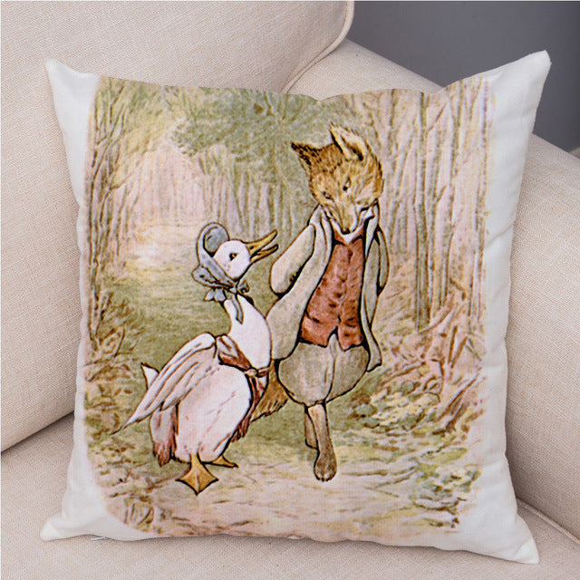 Rabbit Peach Skin Fabric Pillow Cover