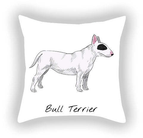 Doggies!  Printed Pillow Cover Short Plush - Cotton and Linen