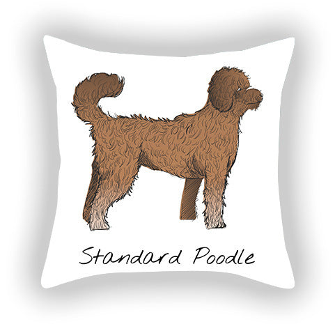 Doggies!  Printed Pillow Cover Short Plush - Cotton and Linen