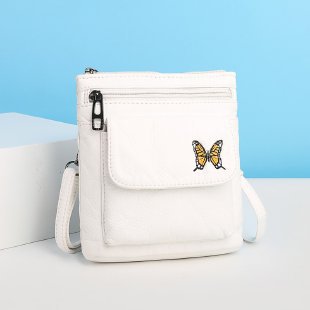 All-match embroidered crossbody bag