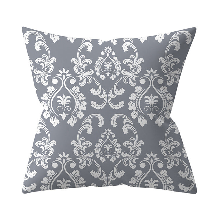 Gray Geometric Pillow Cover