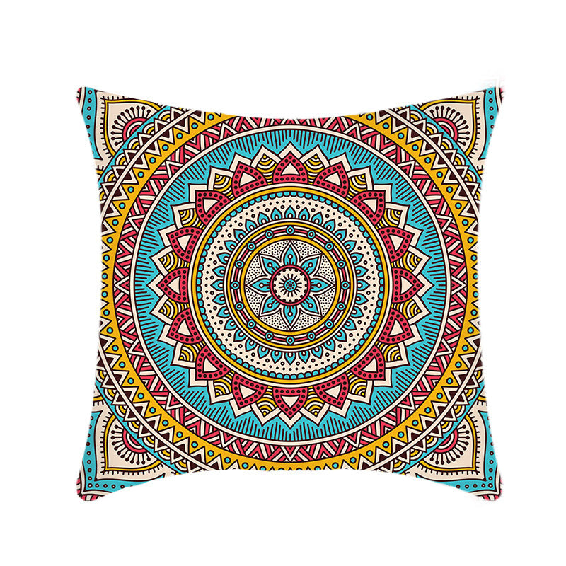 Retro Style Mandala Pillow Cover