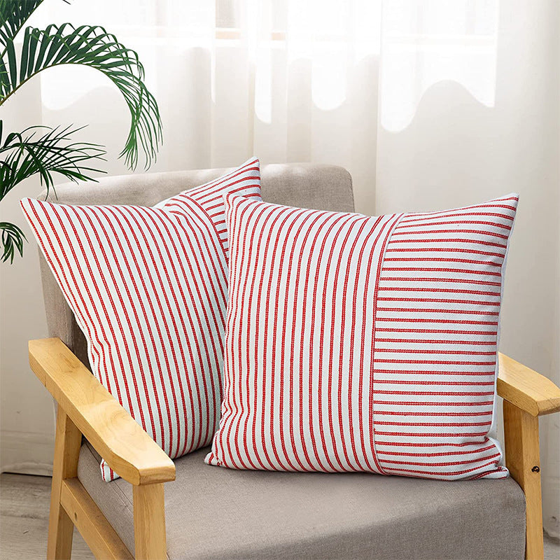 Modern Decorative Striped Canvas Pillow Cover Home Home Sofa Bedroom Cushion