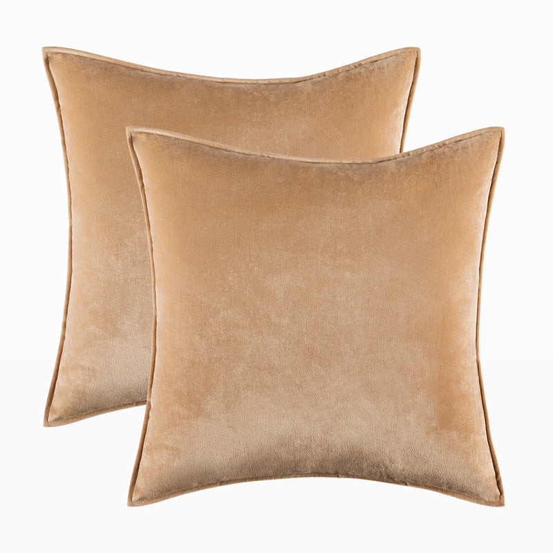 Covered velvet pillow cover