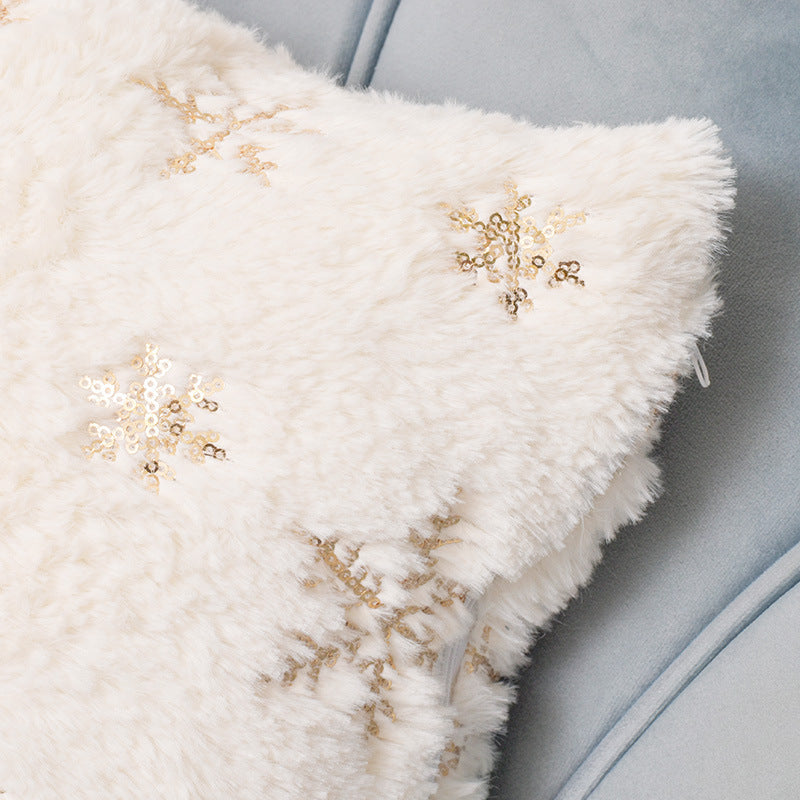 Snowflake and Star Pillow Cover