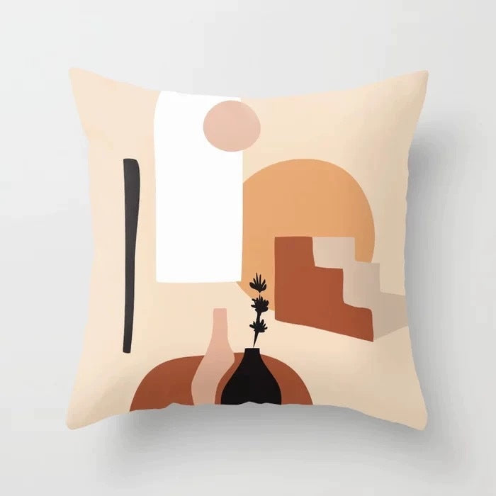 Abstract geometric pillowcase