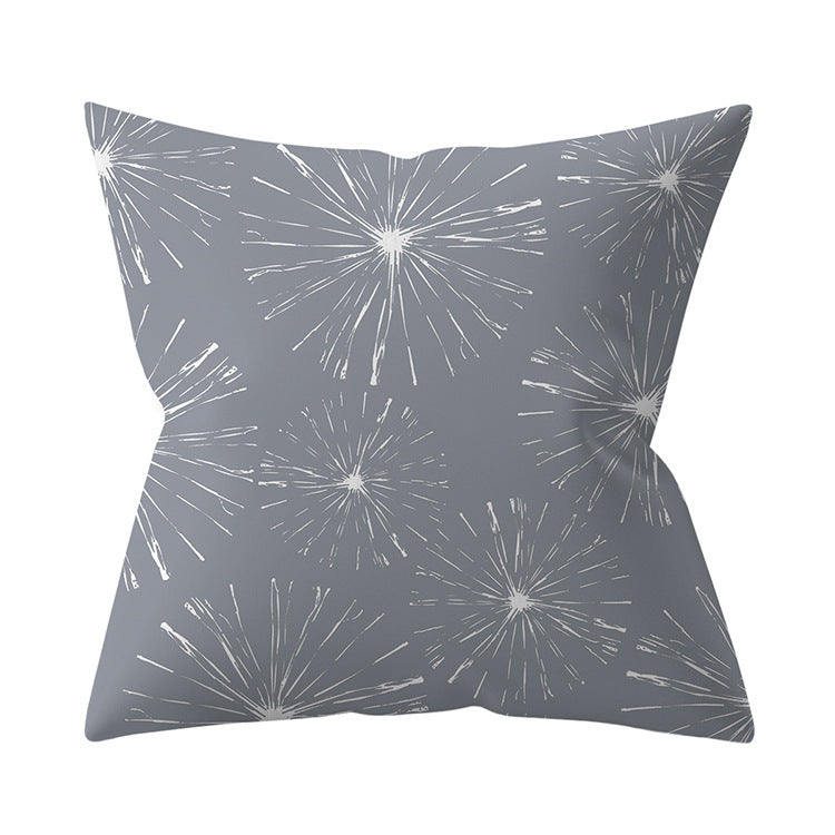 Gray Geometric Pillow Cover